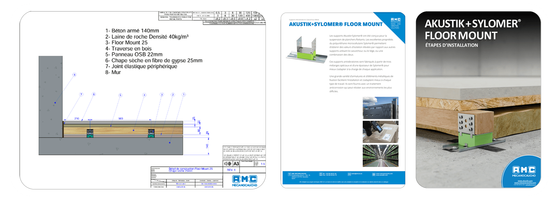 AMC MECANOCAUCHO Constructive Solutions technical documentation