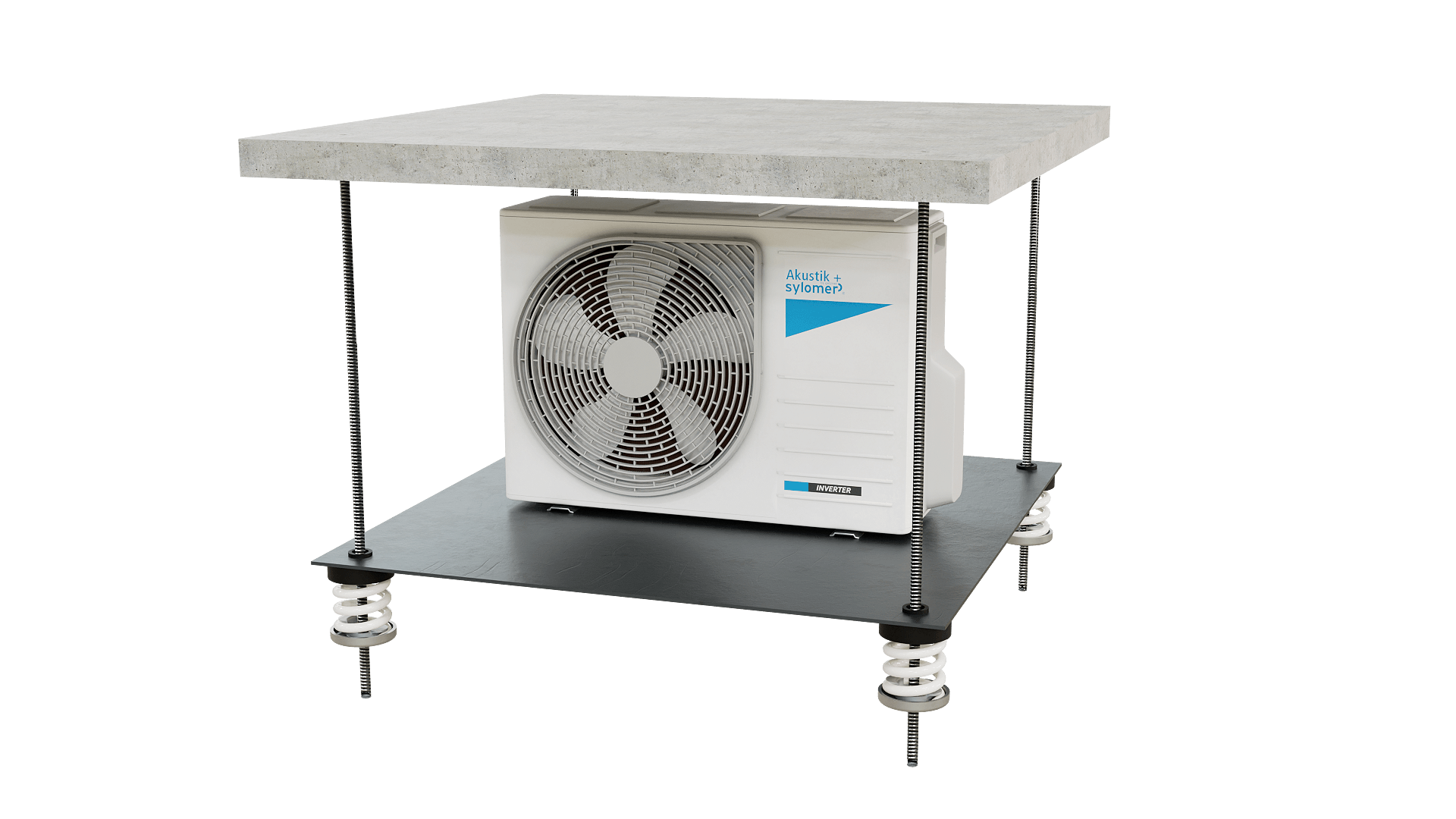 VT SV installation configuration option 1 on suspended HVAC equipment