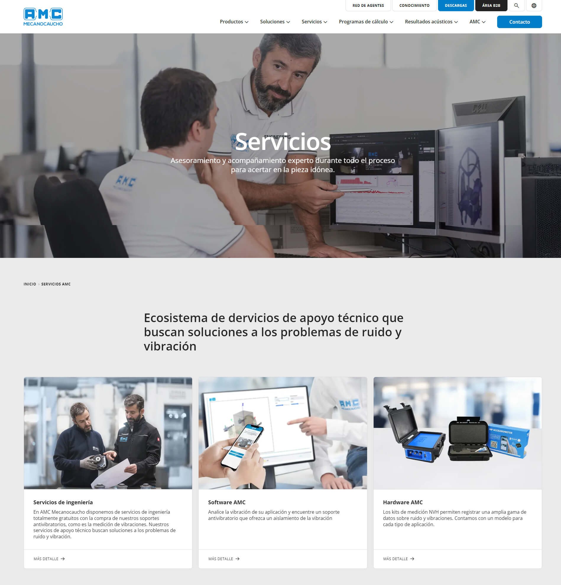Servicios técnicos, software y hardware de AMC MECANOCAUCHO