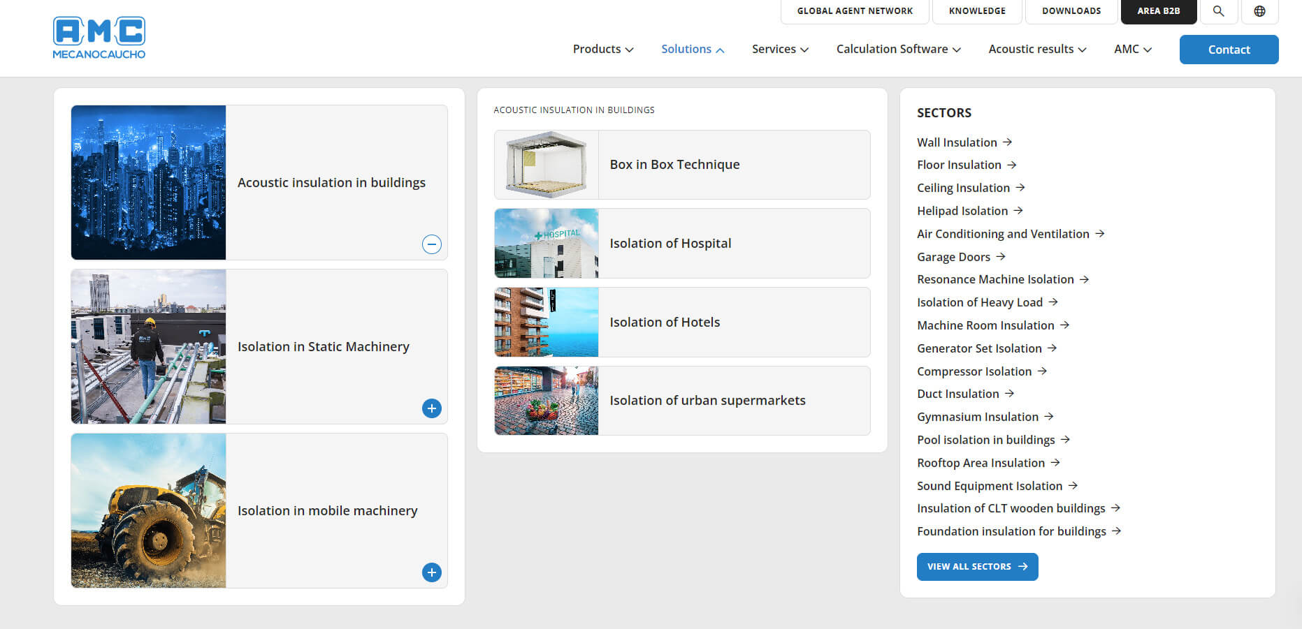 New AMC MECANOCAUCHO solutions section