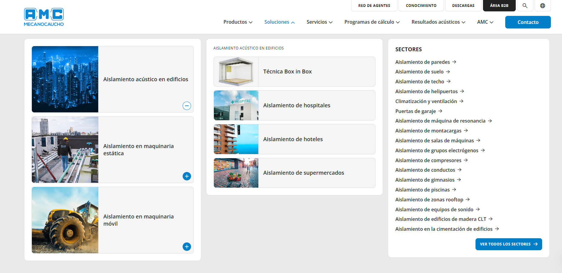Nuevo apartado de soluciones de AMC MECANOCAUCHO